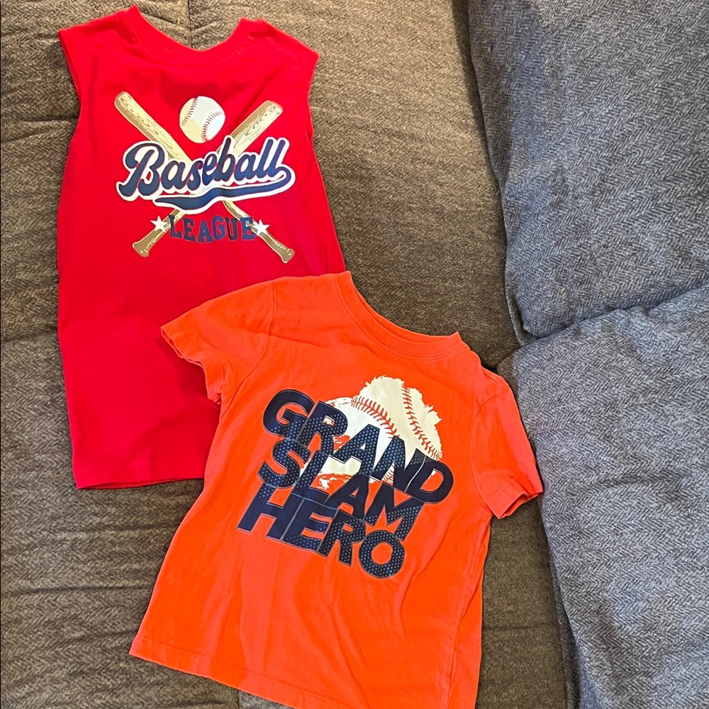 Set of 2 Boy’s Baseball Tees, size S (6-7)